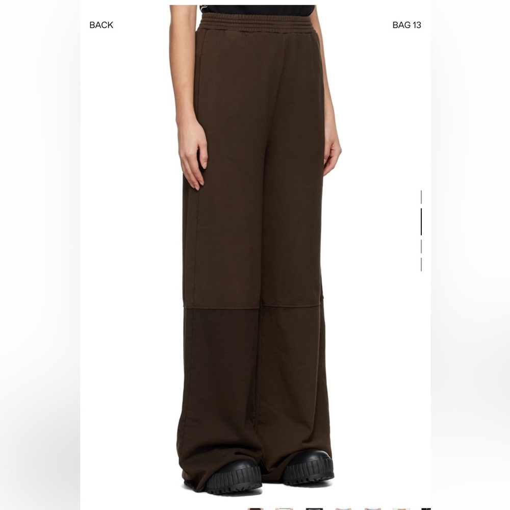 Maison Margiela Brown Wide Leg Sweatpants - Picture 3 of 3